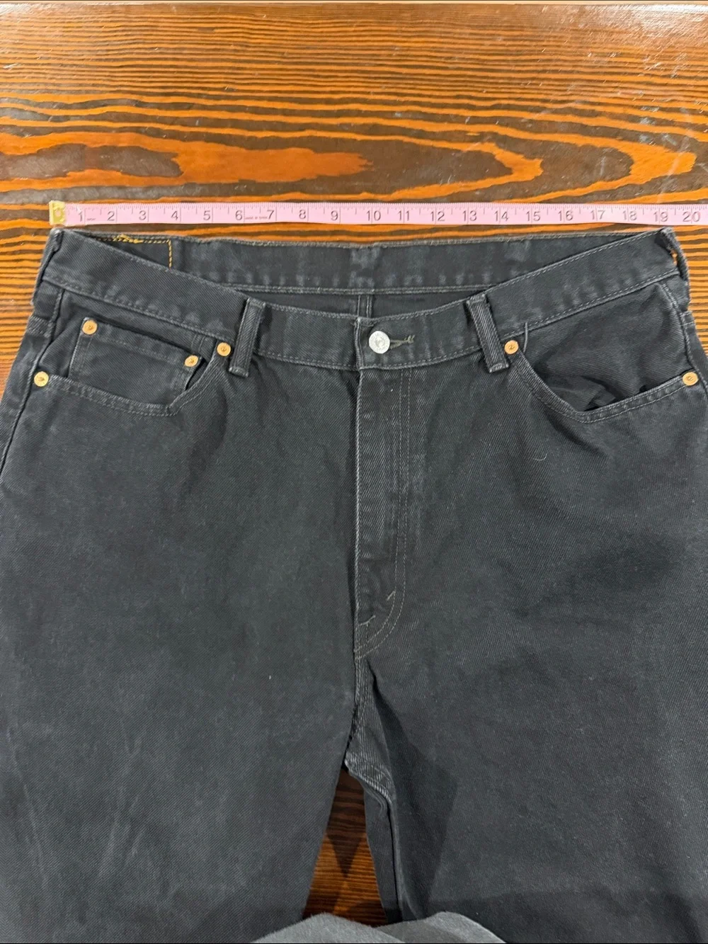 Levi's 550 Black Relaxed Fit Men's Jeans 40x30